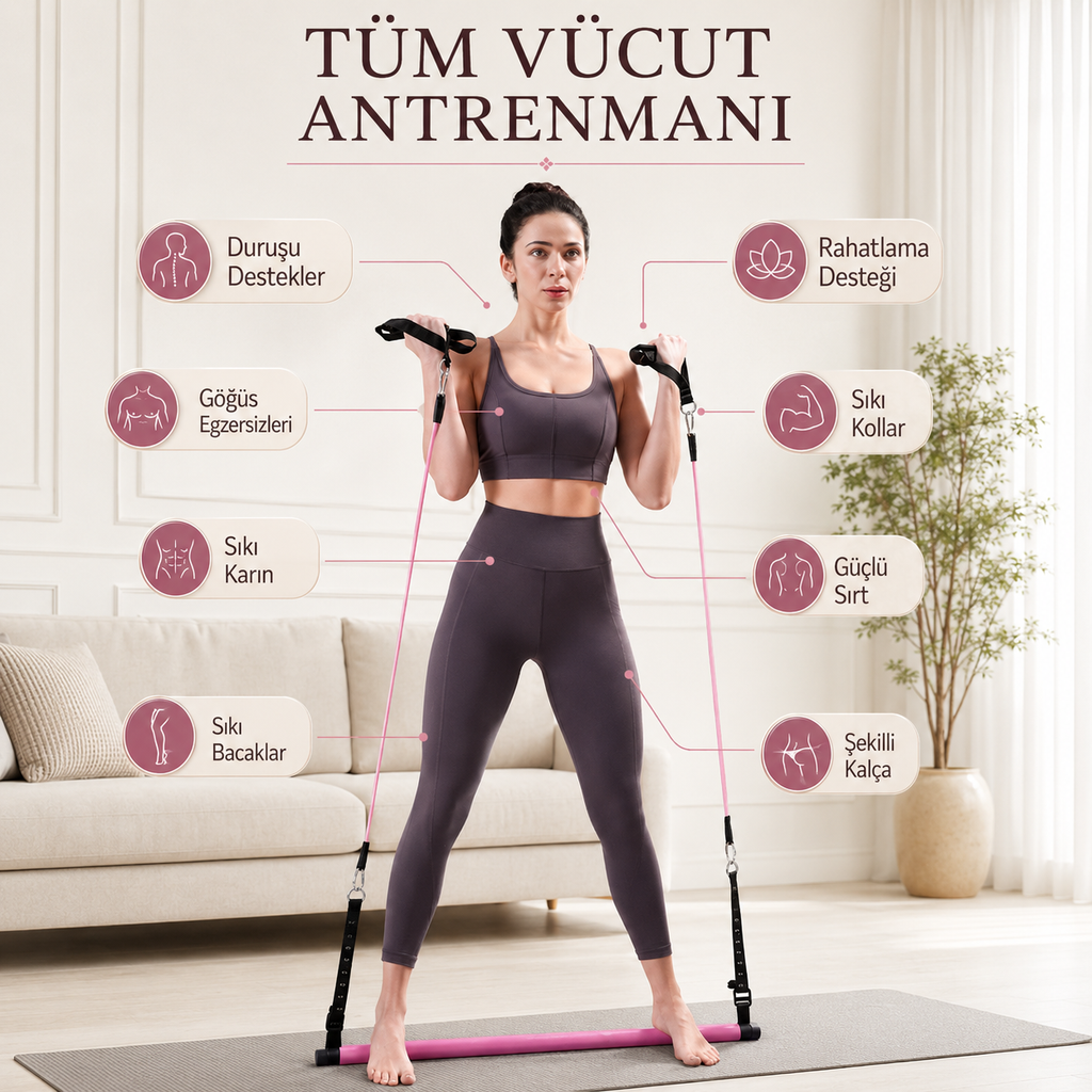 Full Vücut Pilates Bar Sistemi